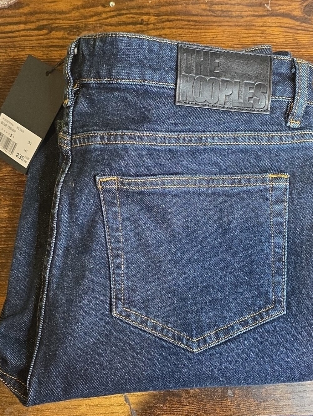 The Kooples Men's Dark Blue Slim Straight Jeans